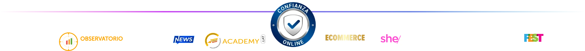 Marcas de CAPECE: Observatorio Ecommerce, Ecommerce News, Ecommerce Academy, Confianza Online, Ecommerce Nights, SheCommerce y Ecommerce Fest